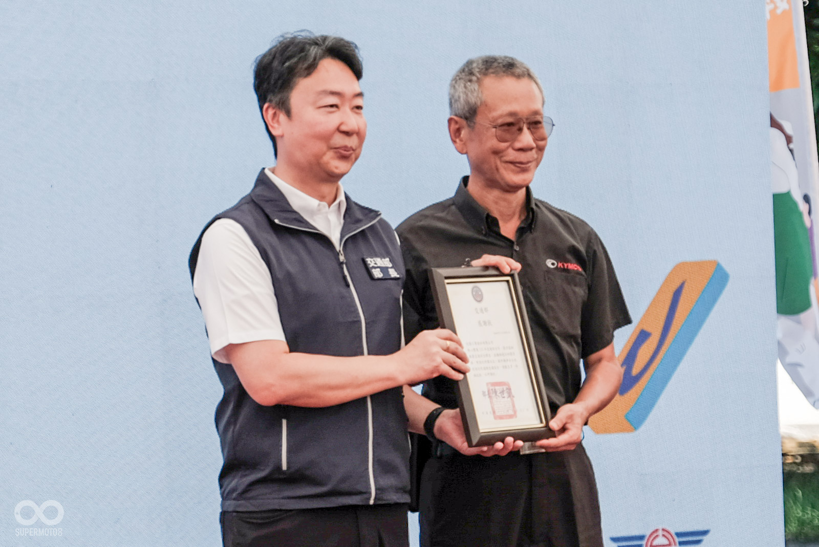 光陽機車營銷中心副總 張壬泉,代表出席活動,呼應對機車安全的重視