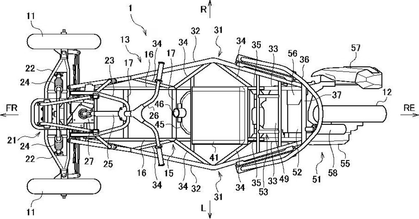 Suzuki所發布的專利內容，可以看出車輛的設定與機械結構