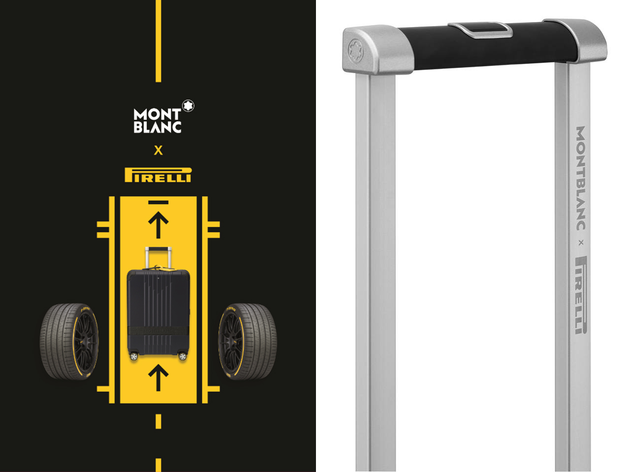 拉桿上也有聯名標示