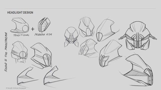傳統的子彈頭罩融合KTM分離式大燈設計，創造出令人既熟悉又有新鮮感的車頭視覺