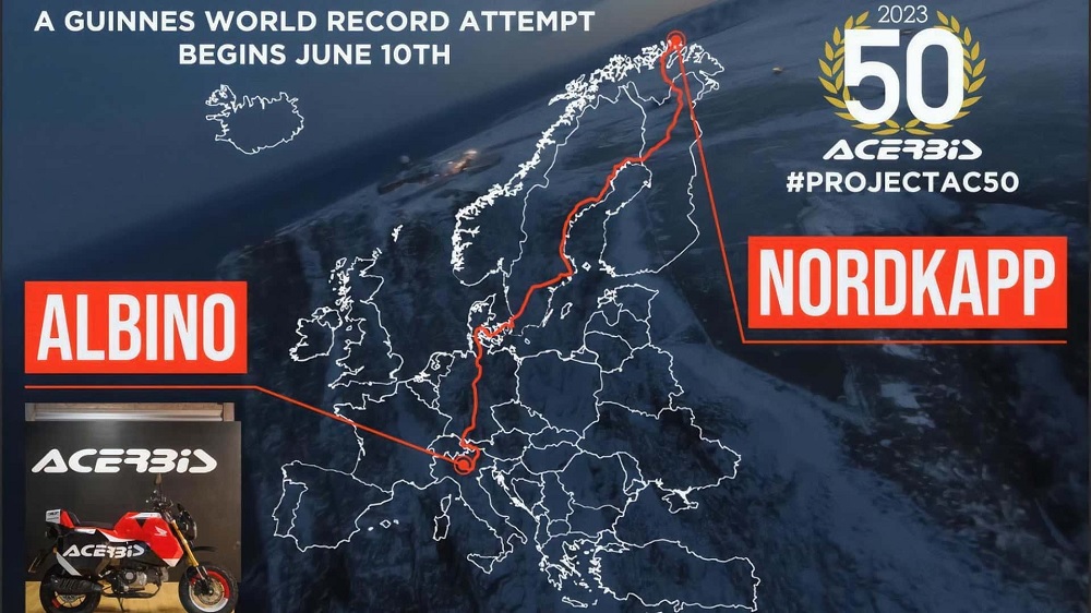 這次挑戰的路線圖將從義大利開始並於挪威結束
