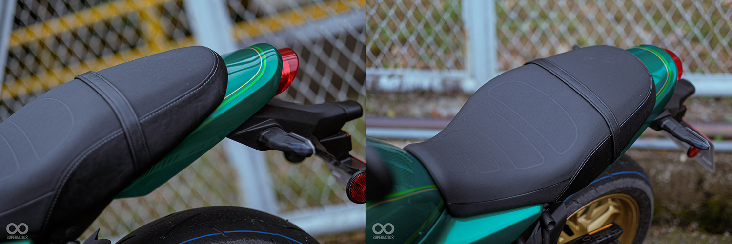 尾殼使用經典的半圓形造型；復古風格的坐墊設計，止滑效果相當不錯