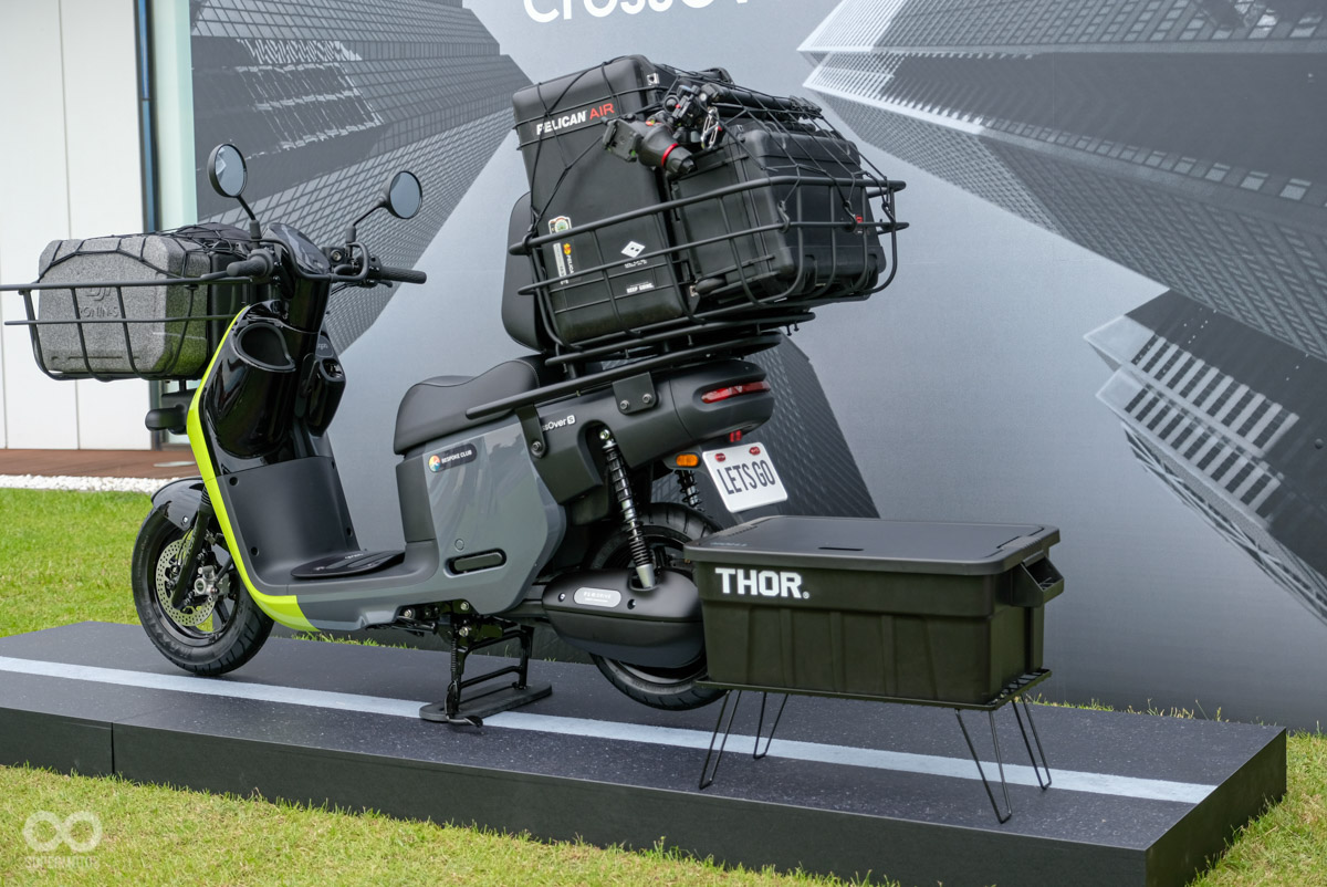 現場也展示滿載狀態的Gogoro CrossOver