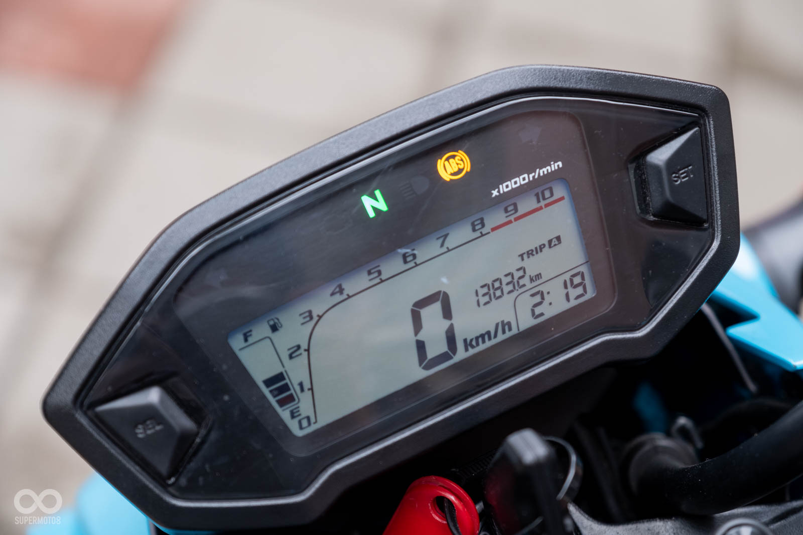 目前輪胎行駛里程來到1,383公里