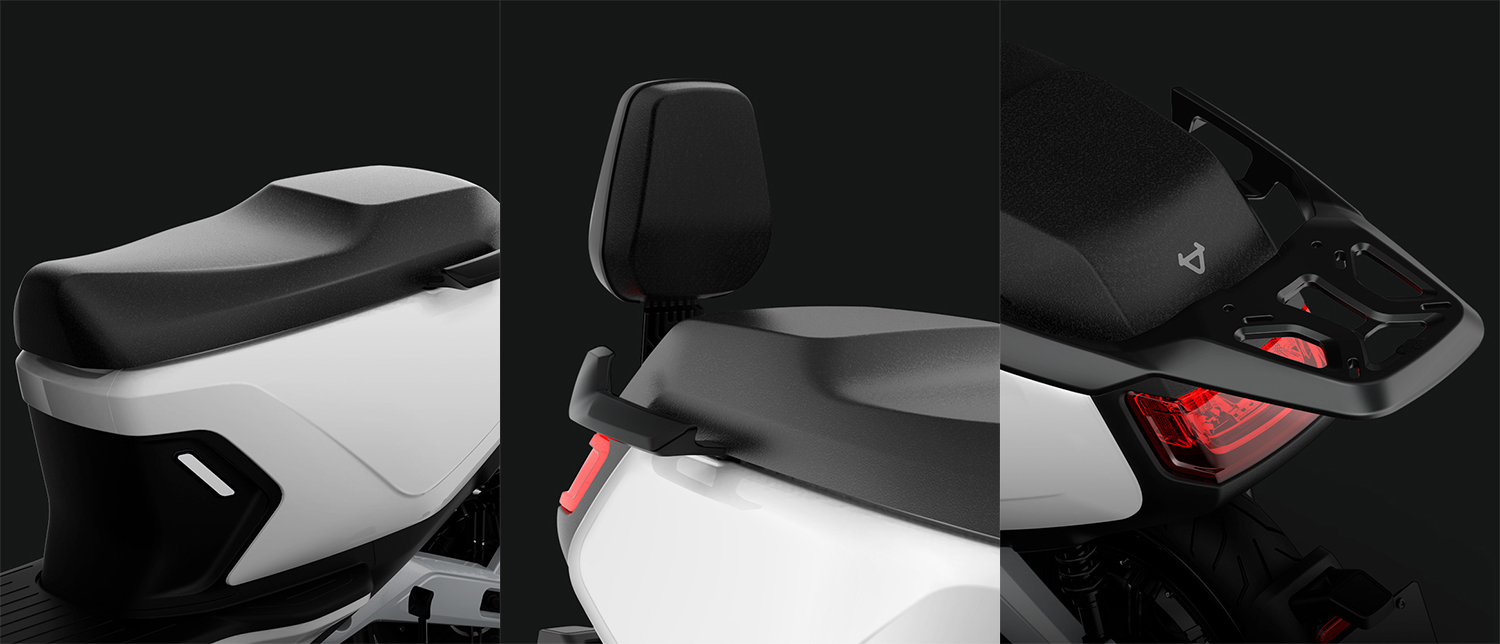 MQi GT 782mm的坐墊強調更舒適的雙人騎乘