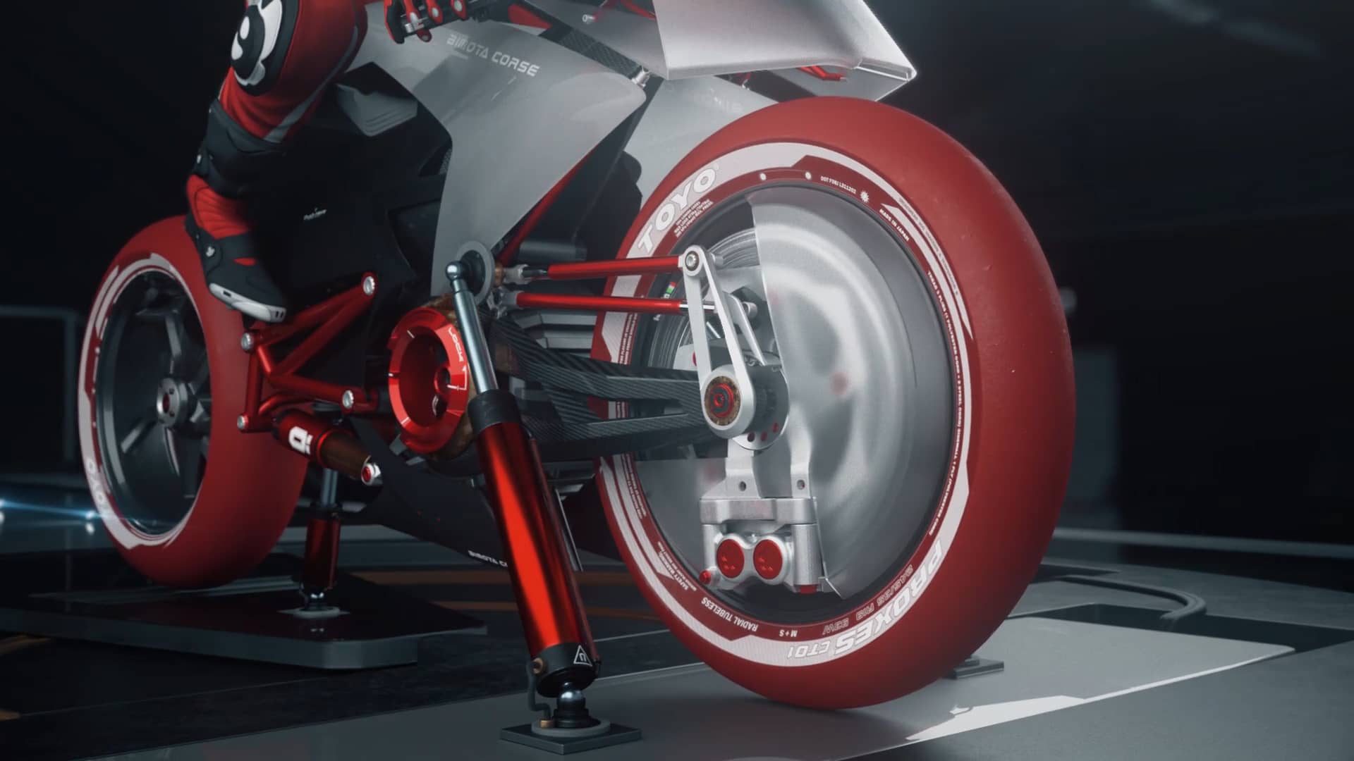 在車頭與前輪中間形成一個自然的進氣口，利用車身設計讓空氣由車頭進入，經過車身後從坐墊下方排出達到冷卻效果