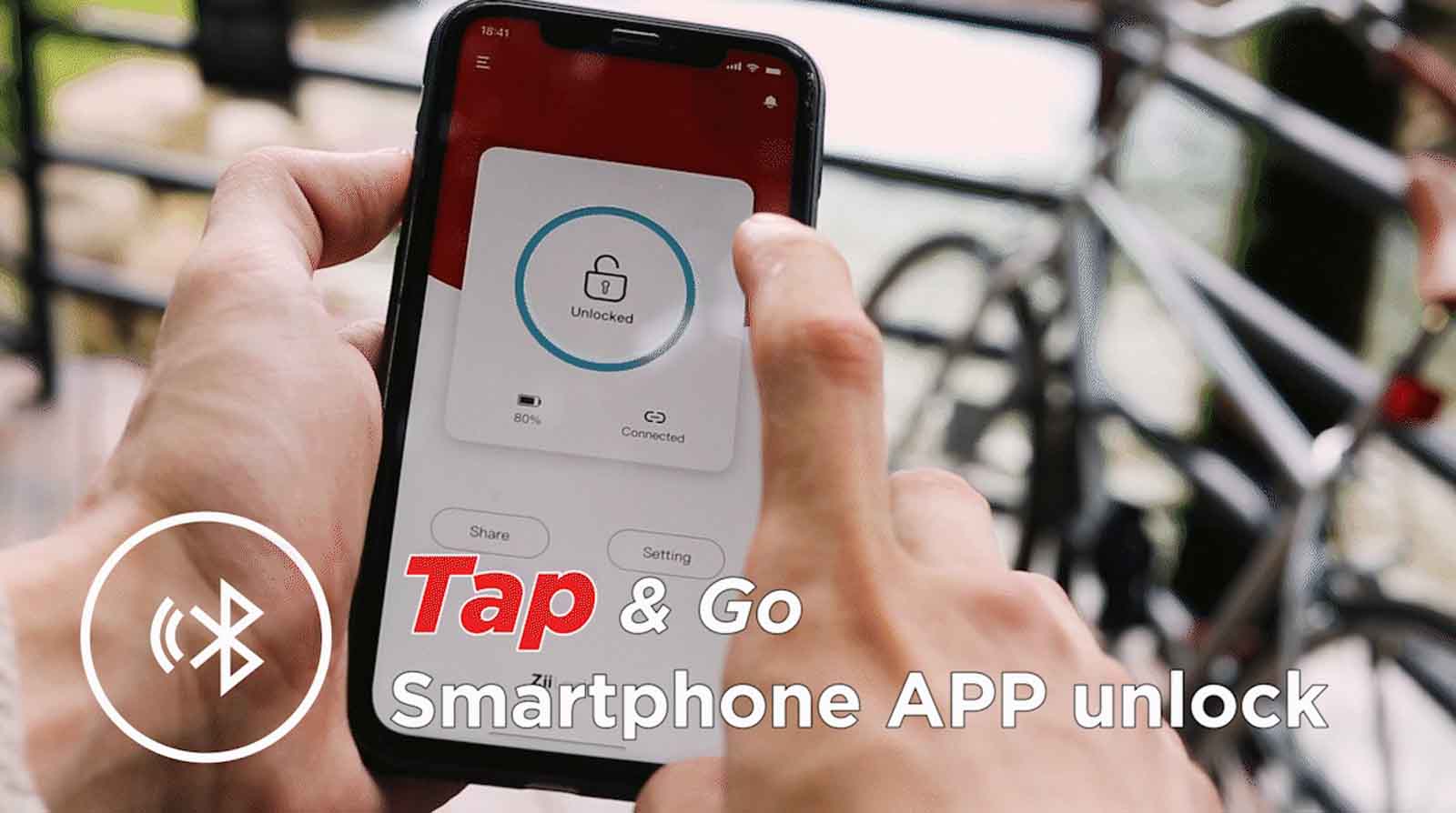 指紋辨識僅需0.5秒,指紋辨識共享能夠達到20個之多,只需設置訪問權限便能分享騎行的樂趣。