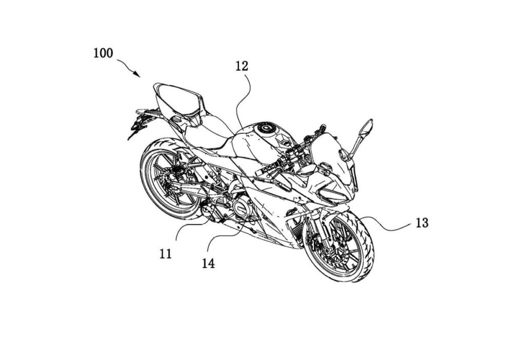 春風動力最近項專利局申請一款搭載1,000c.c. V4引擎的跑車專利