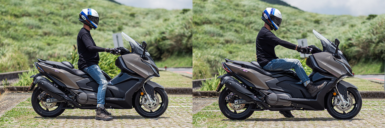 筆者身高180公分，雙腳能平踏地面，使用前斜踏板時也能完全舒展腿部空間