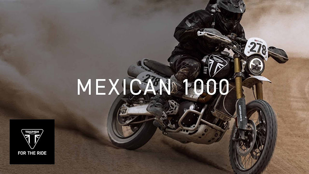 Triumph Scrambler 1200XE參加Mexican 1000拉力賽,意外的擊敗不少純種越野車拿下好成績
