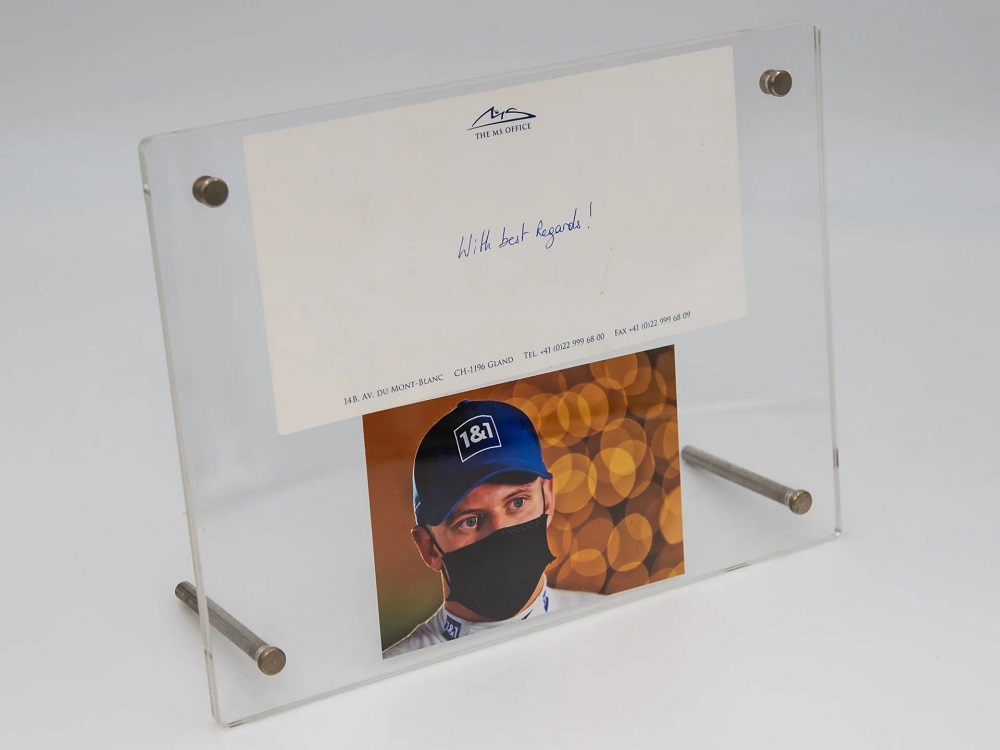 就連舒馬克本人親簽的感謝信，最終也以84美元的金額售出