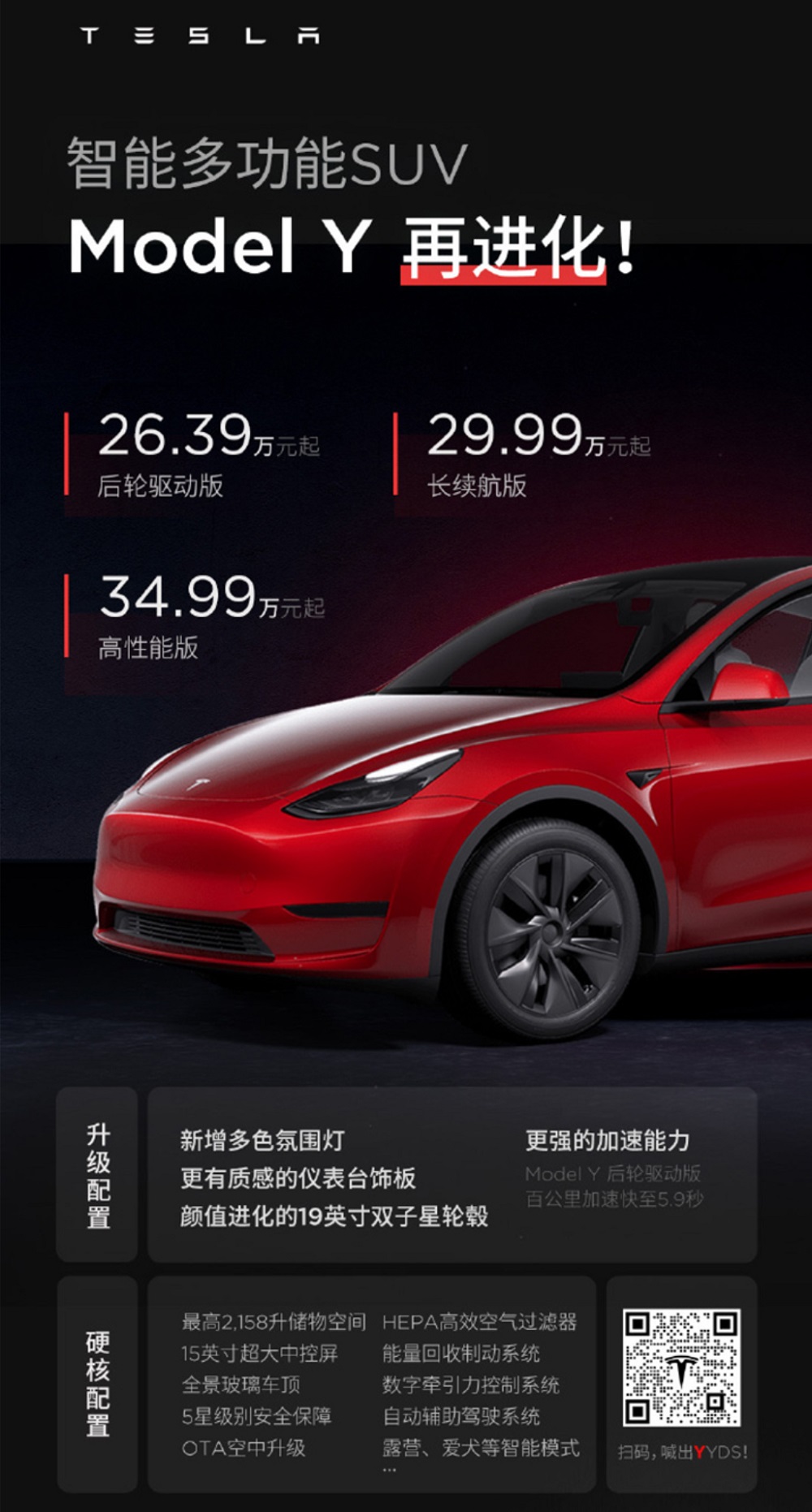 小改款後的三款車型售價維持和現行款相同,可說是加量不加價