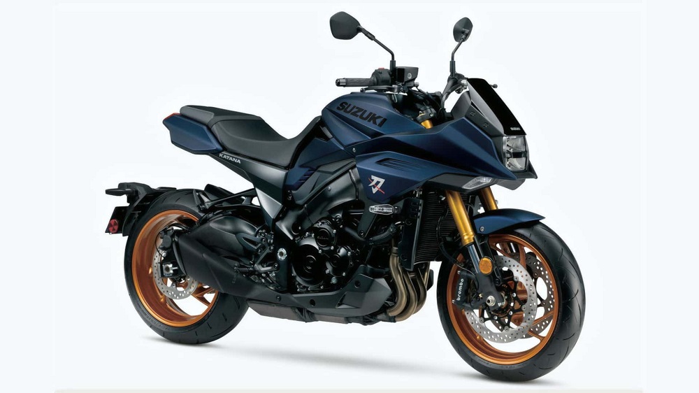 這次全新的配色將是鋼鐵霧面藍,還用上了金色的前叉和輪框進行點綴