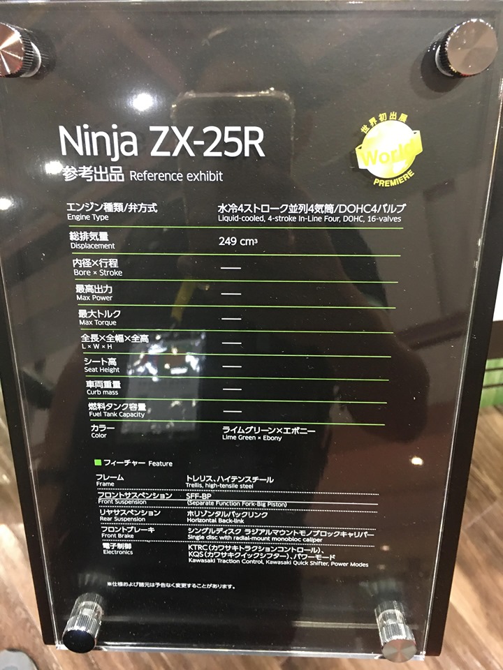 詳細規格未在本次車展曝光,附上迷樣的規格表