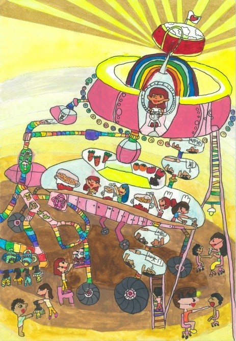 A組(未滿8歲)金獎:林芊彤同學作品《愛的未來車》