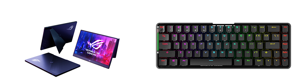 這次的發表會後，最大的亮點絕對是這次推出的可攜式電競螢幕和無線電競鍵盤