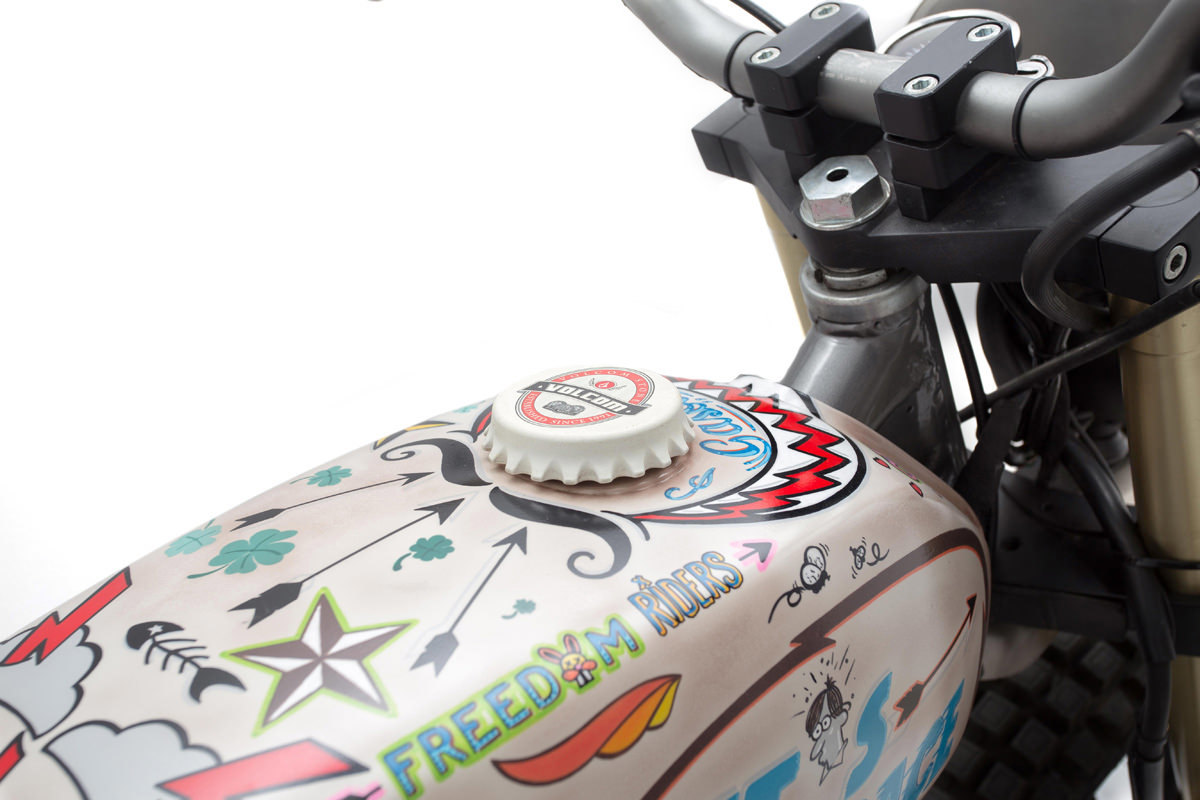 瓶蓋造型油箱蓋，非常有創意