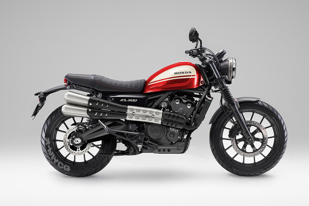 CL500的上繞排氣管明顯借鑑Street Scrambler的設計