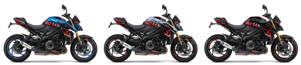 Suzuki官方推出了多達9種不同配色,紅色廠徽就有三種不同風格塗裝