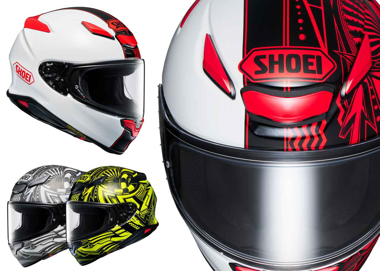 SHOEI Z-8 BEAUT最大的特色莫過於不對稱的彩繪塗裝