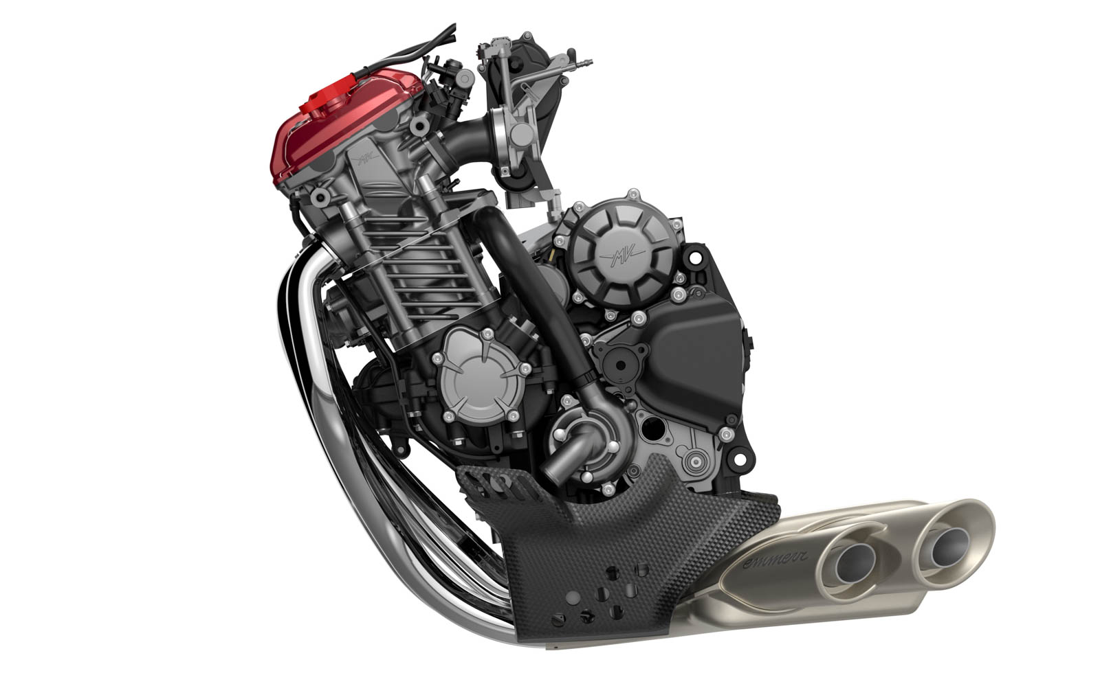 引擎後方直接連結著底排尾段