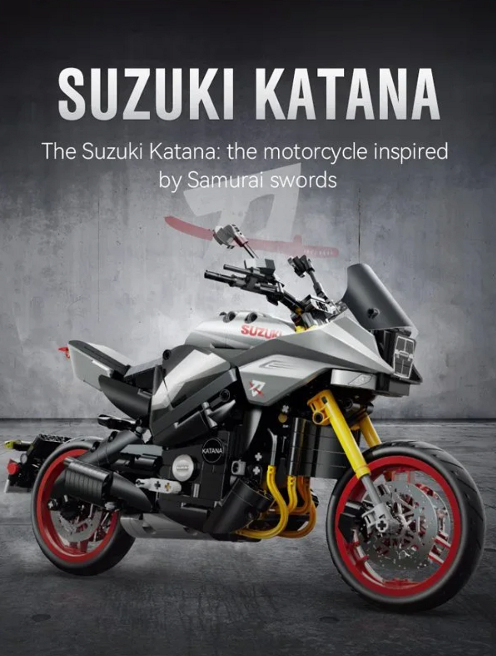 CaDA Bricks推出了1:6比例的2022年式Suzuki Katana模型