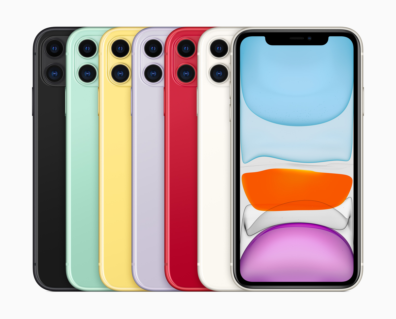 iPhone 11加入全新的紫色與綠色,總共六種顏色供消費者選擇