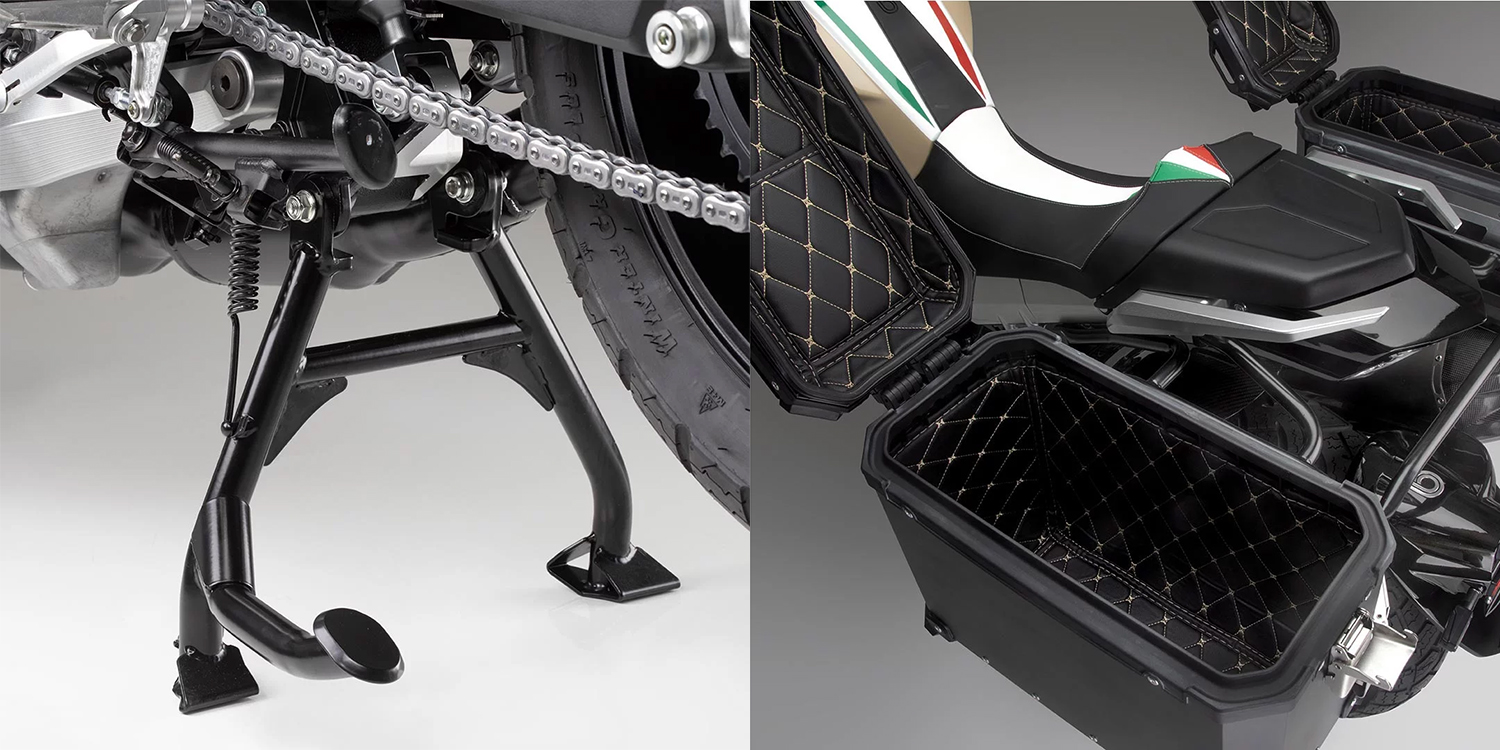 BIMOTA TERA也配備有中柱,以及可安裝後雙箱的設計