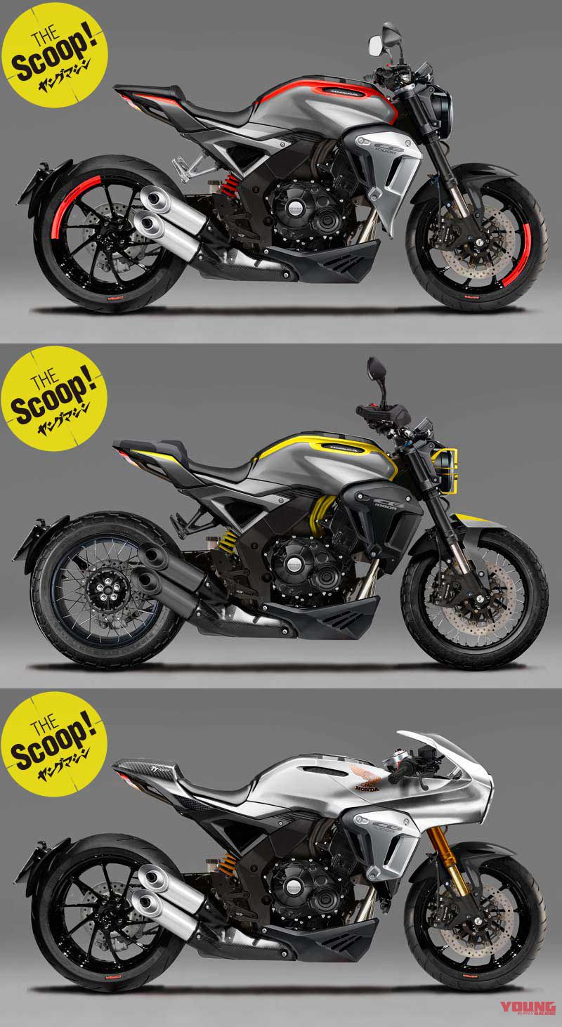 日本媒體以CB150R 的設計元素自行合成了CB1000R 的改款預想圖,與本次公布的影片似乎有許多相似之處 photo via: young machine