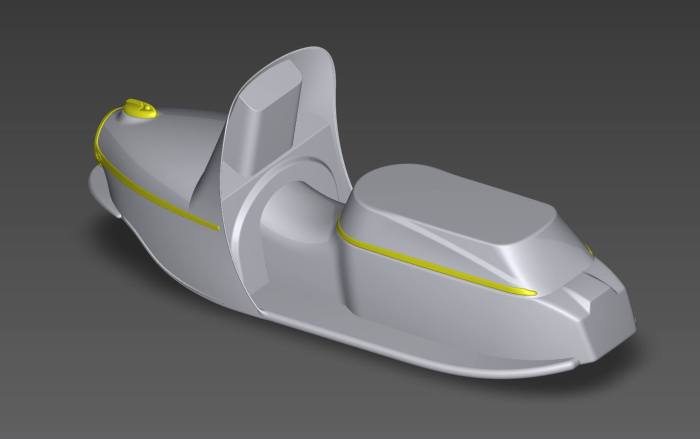 Type 506車身採用鍍鋅鋼結構搭配複合纖維製成,以鍍鉻零件點綴細節