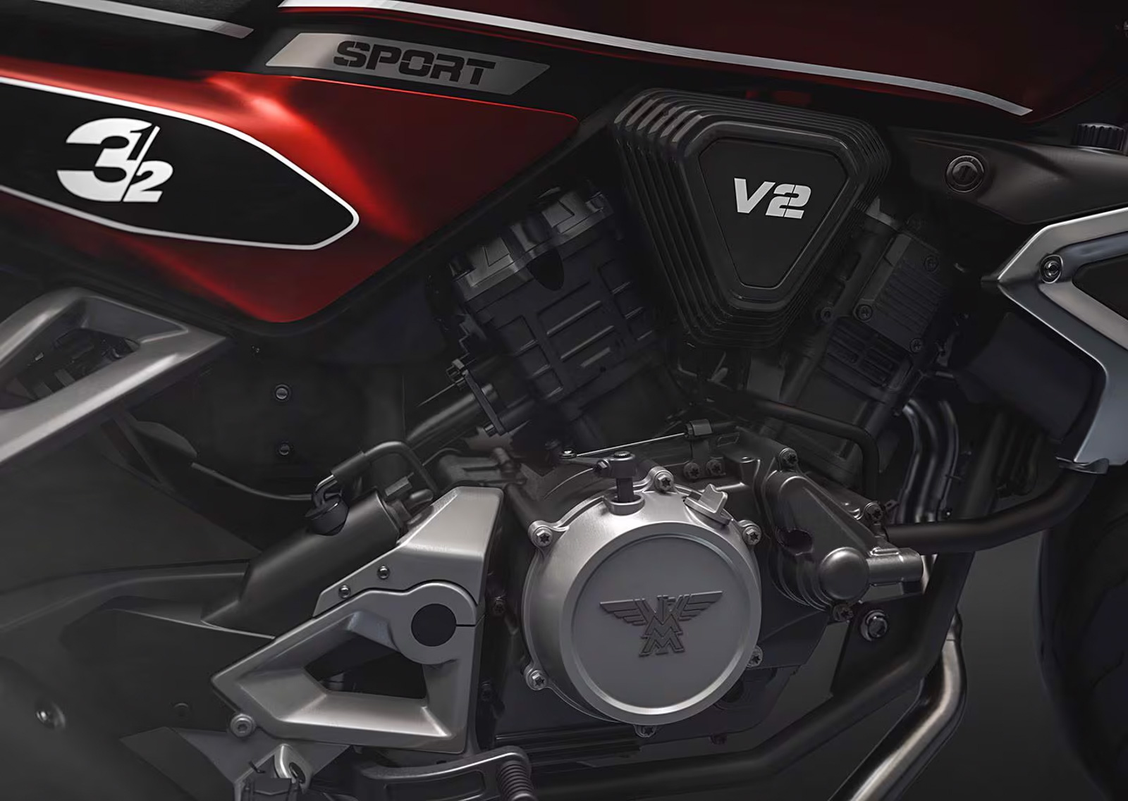 在黃牌級距很少見的V型雙缸設定