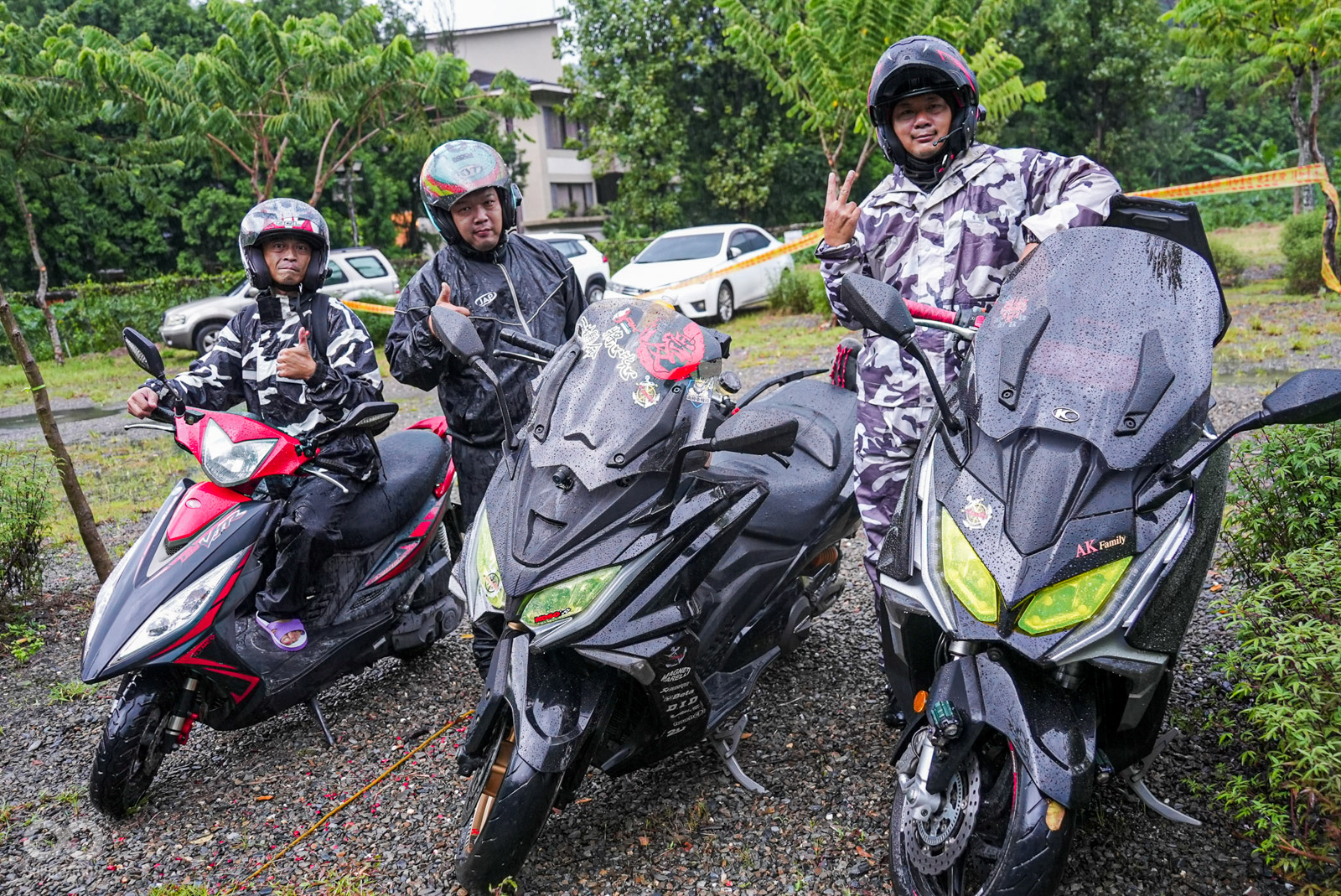 不只AK/KRV這類跑旅車款參加,車格較小的VJR也在停車場中出現!