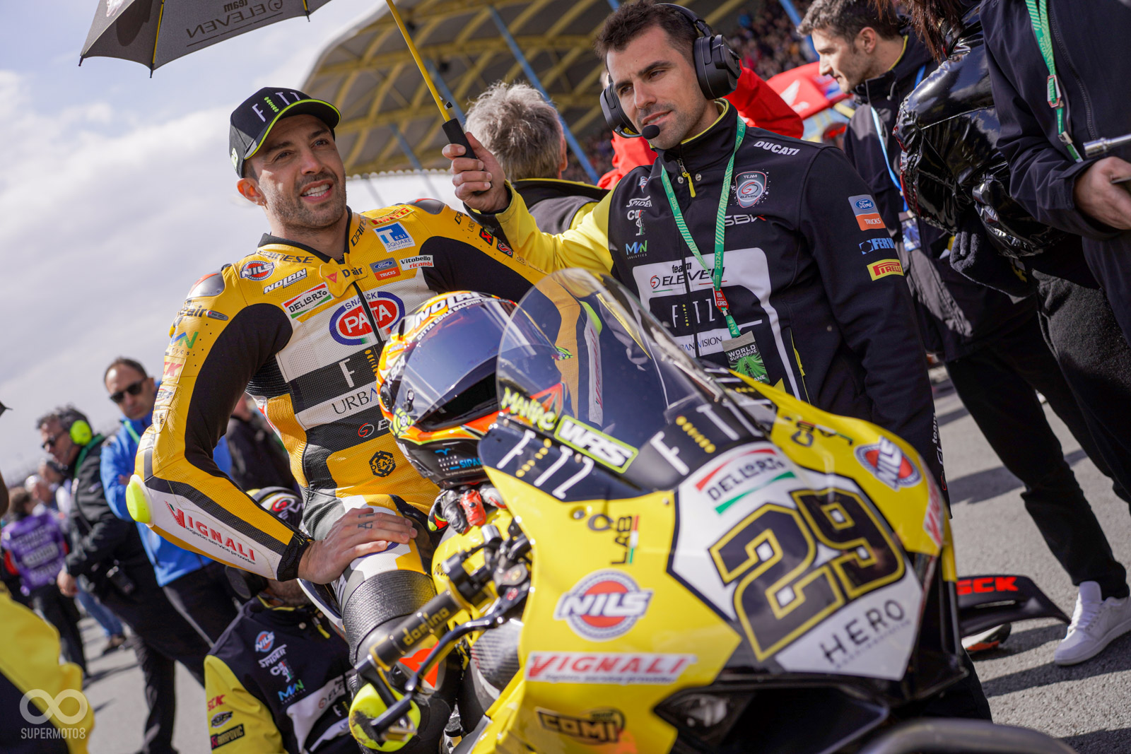 今年剛復出的Andrea Iannone在起跑線前相當興奮！