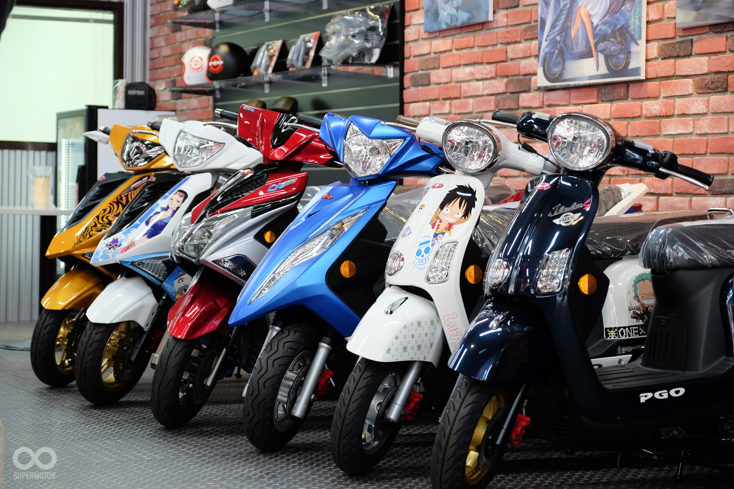 大方整潔的陳列出PGO的優質商品