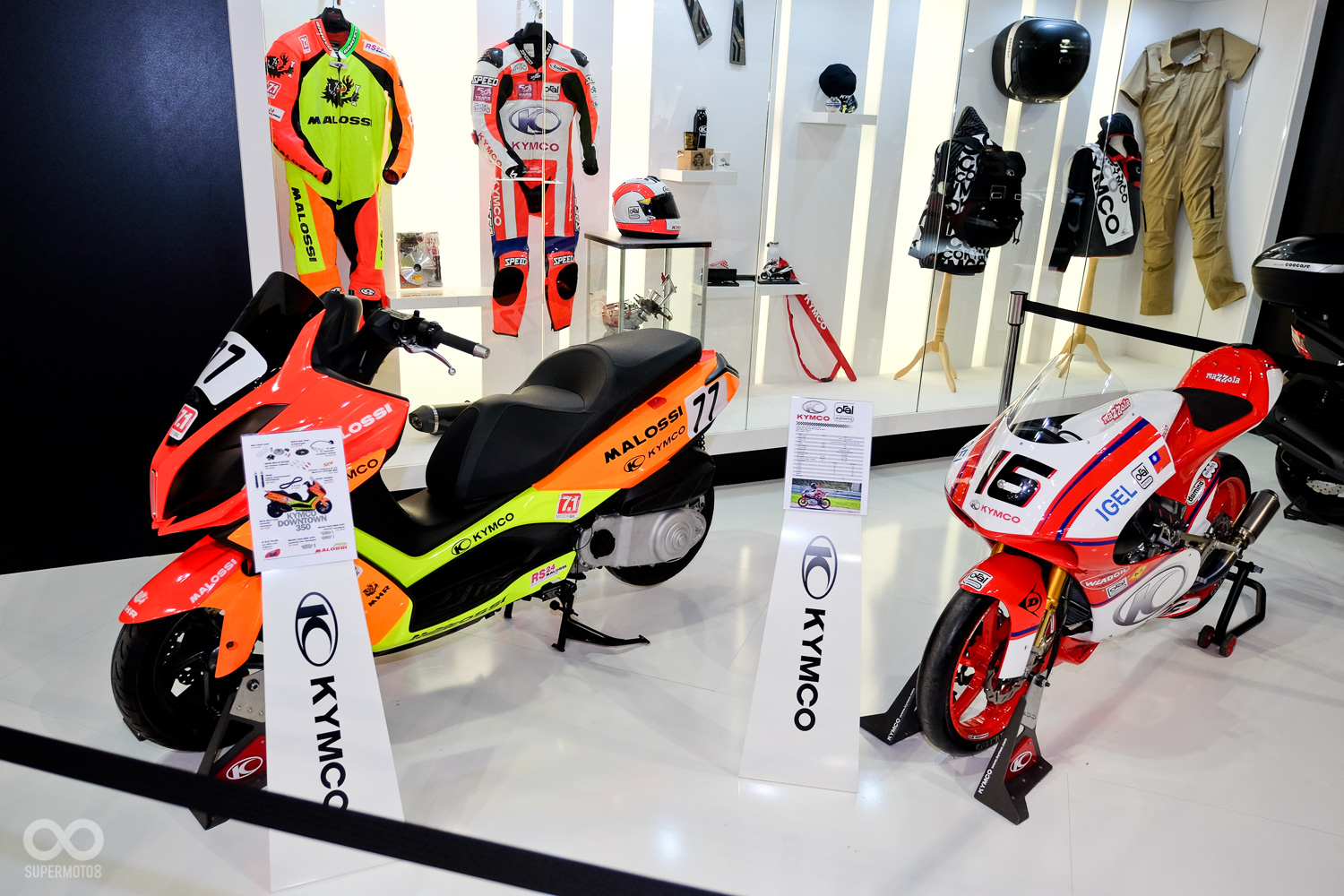 過去參與malossi統規賽與Moto3戰車也在場陳列