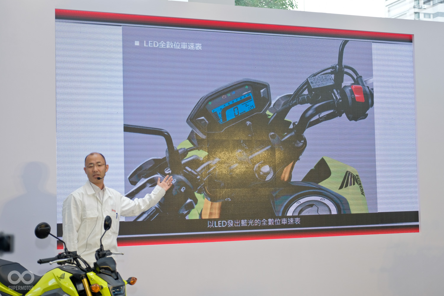 和HONDA眾多大型重機一般，使用大面積LED全數位儀表