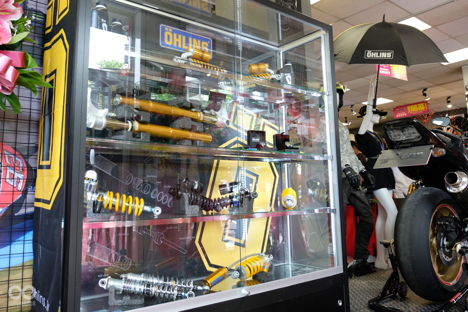 整櫃金光閃閃的正式避震器中的逸品OHLINE