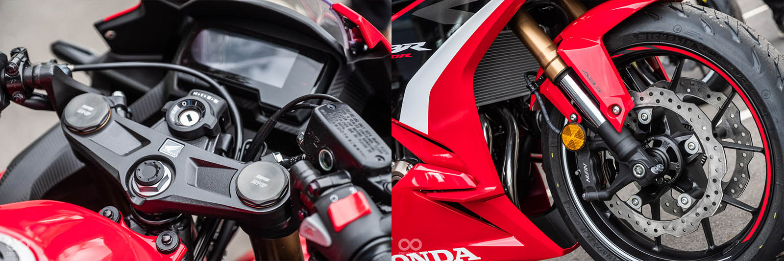 SHOWA 41mm SFF-BP倒立式前叉,讓這次改款顯得誠意十足;前煞車也提提升至對四輻射卡鉗+296mm雙碟