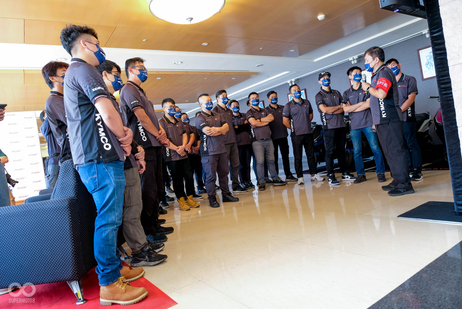 選手們聽取本次測驗的流程、評分方式