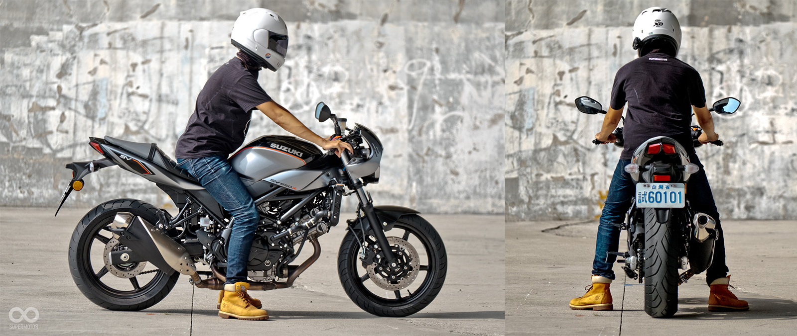 小編身高180公分，騎乘SV650X是可以輕鬆的腳踏實地，不過分離把帶來的騎姿遠比想像中的還要低