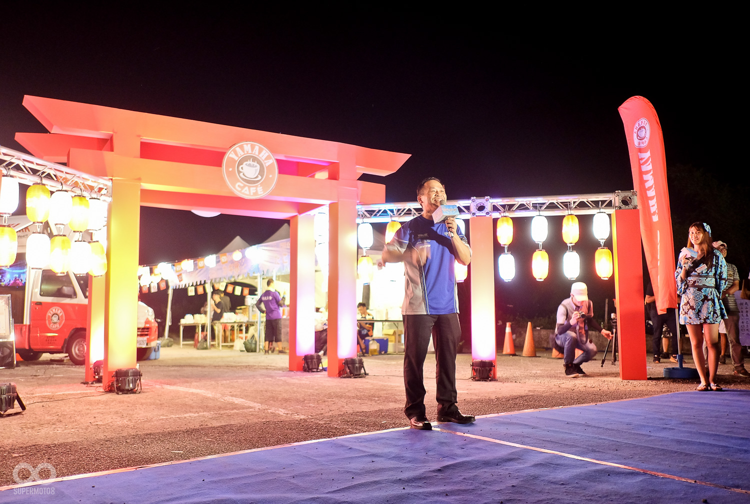 由台灣YAMAHA 林經理 為大家簡短致詞,除了感謝大家的到來,並抽出幸運的獎項得主