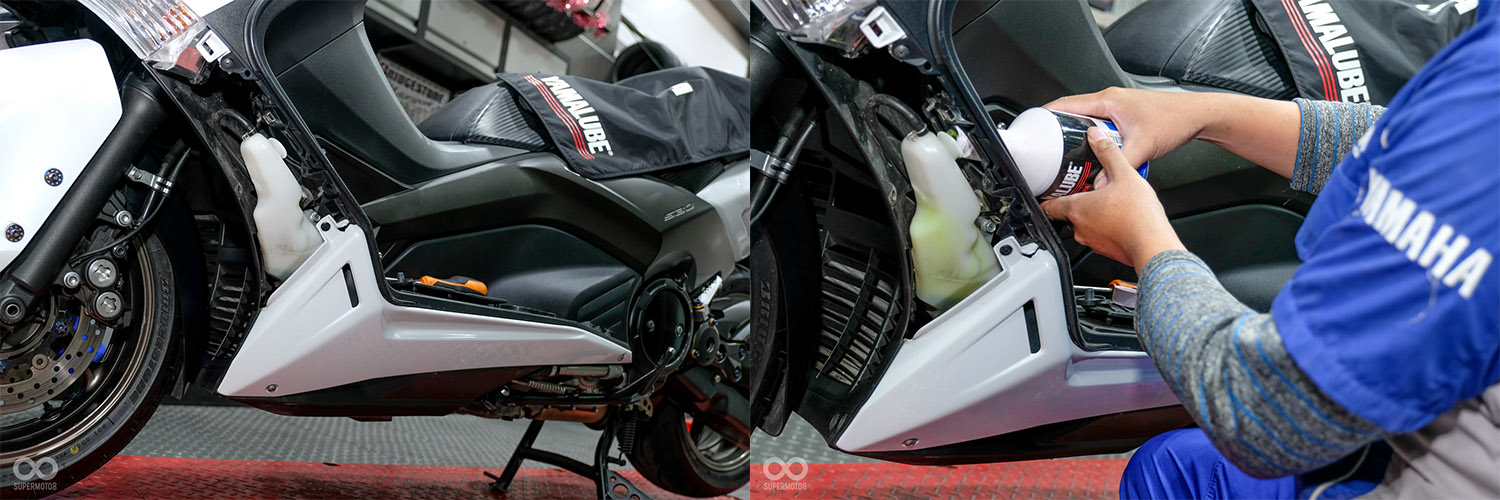 檢查水箱冷卻水量，水量不足時應以水冷液或蒸餾水添加，切勿使用自來水