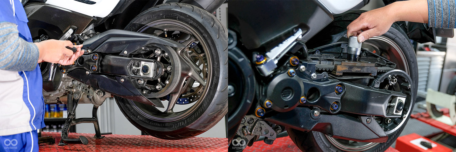 以特工檢查皮帶張力，確認皮帶壽命並且進行調整，同時清潔皮帶盤確保運轉順暢