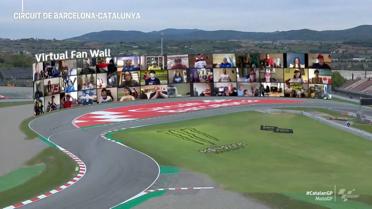 閉門賽事下,MotoGP改以虛擬粉絲牆的方式給車迷們參與感