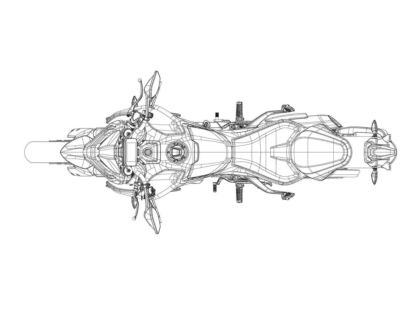 從上方能看到儀表使用大面積的數位儀表,預計會是TFT全彩螢幕,並具備手機連線功能