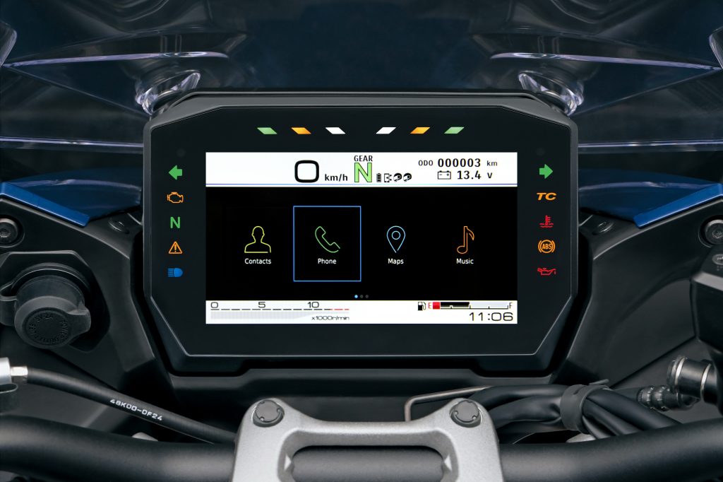 6.5吋TFT全彩儀表,具備手機連線功能