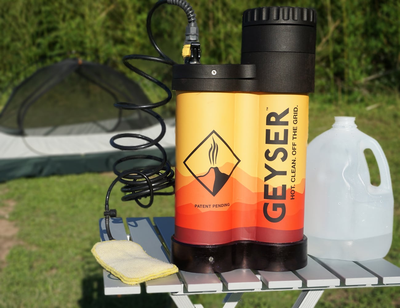 Geyser採用方便的電池供熱,讓整套系統體積不會過於龐大,非常方便攜帶