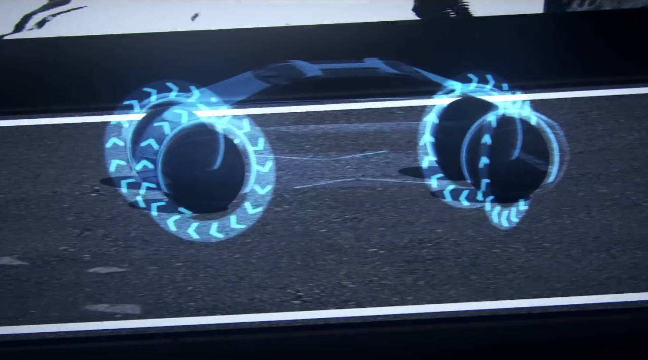 球型輪胎可以讓車子的移動軌跡打破現有的認知,不只可以旋轉,還能夠水平移動