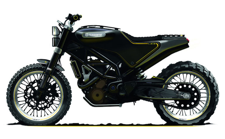 Svartpilen 401有著較高的手把與巧克力胎，帶有典型的scrambler風格