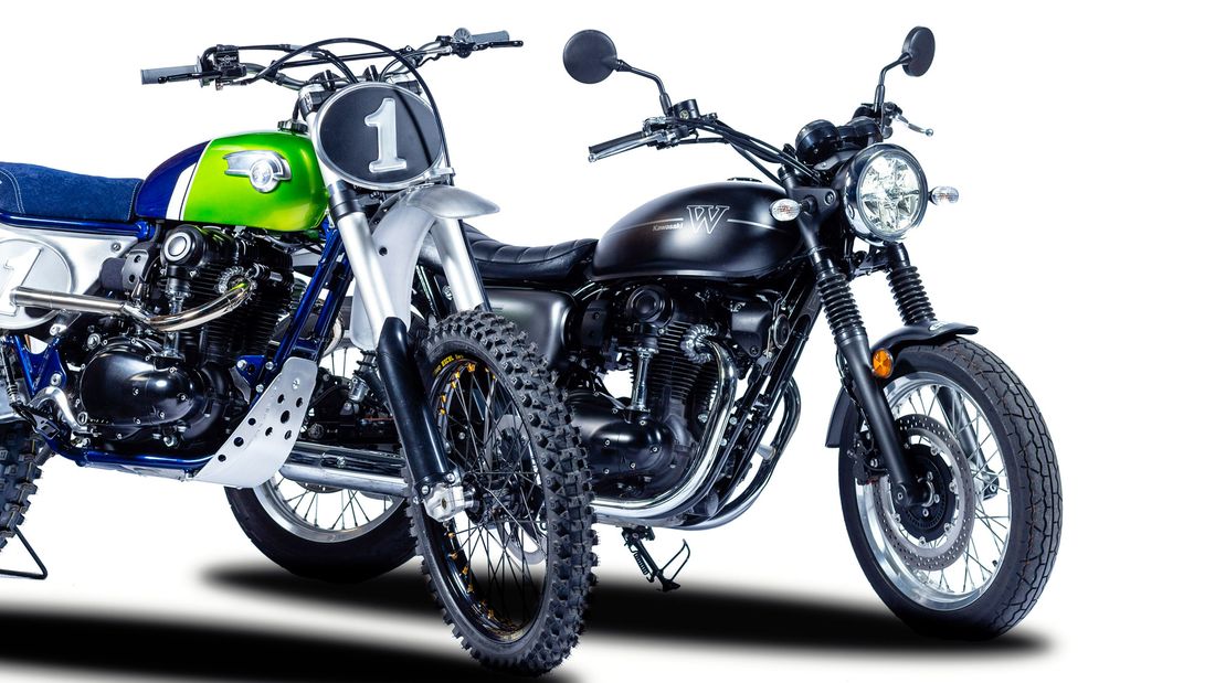 你能想到前面這台老式越野風格的手工車,居然是用W800改出來的嗎